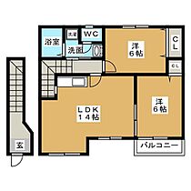 パークメゾンI  ｜ 岐阜県美濃加茂市西町５丁目（賃貸アパート2LDK・2階・57.30㎡） その2