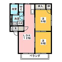 サニーコートB  ｜ 岐阜県美濃加茂市西町７丁目（賃貸アパート2LDK・2階・50.78㎡） その2