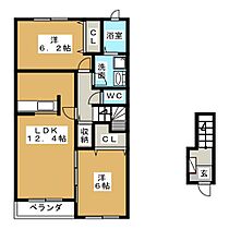 ボナールソフィアＡ  ｜ 岐阜県美濃加茂市深田町３丁目（賃貸アパート2LDK・2階・61.74㎡） その2