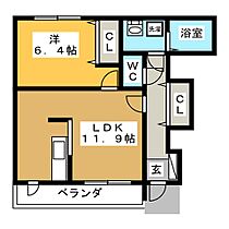 フォルトゥーナＢ  ｜ 岐阜県加茂郡川辺町下川辺（賃貸アパート1LDK・1階・45.12㎡） その2