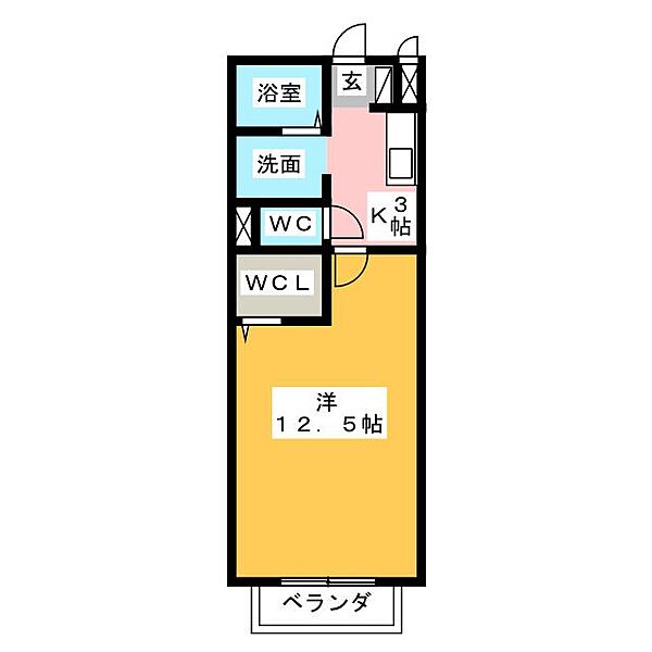 サントゥールB ｜岐阜県美濃加茂市山手町２丁目(賃貸アパート1K・2階・36.65㎡)の写真 その2