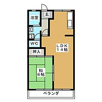 Ｕハイム加茂川Ｂ  ｜ 岐阜県美濃加茂市太田町（賃貸マンション1LDK・2階・45.82㎡） その2