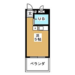 朝日プラザ美濃加茂ステーションコア ワンルームの間取図画像