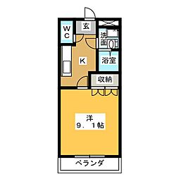間取図画像 1K