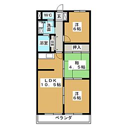 ルミエール山手 3LDKの間取図画像