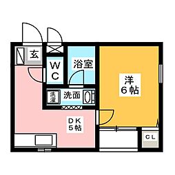 メゾンピッコロ 1DKの間取図画像