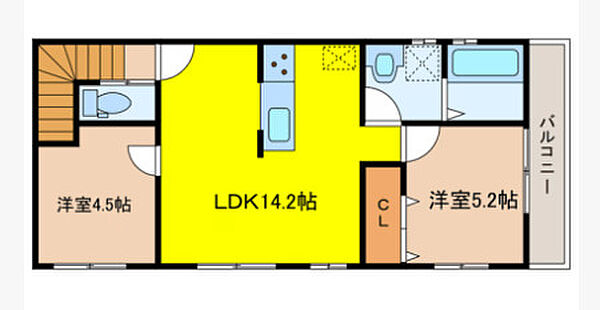 リーブルファイン竹鼻 104｜岐阜県羽島市竹鼻町狐穴(賃貸アパート2LDK・2階・59.60㎡)の写真 その2