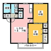 Ｇｒｅｅｎ Ｇａｒｄｅｎ Ｌｕｐｉｎａ  ｜ 岐阜県羽島市福寿町本郷（賃貸アパート2LDK・2階・54.22㎡） その2