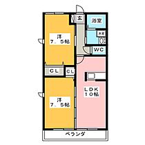 Ａｚｚｕｒｒｉ  ｜ 岐阜県羽島市江吉良町（賃貸アパート2LDK・2階・54.70㎡） その2