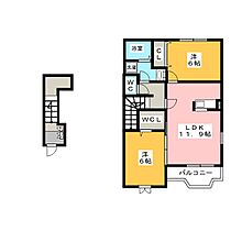 アイリスガーデン　Ｂ  ｜ 岐阜県安八郡輪之内町大藪（賃貸アパート2LDK・2階・58.80㎡） その2