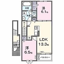 クレール・実 206 ｜ 岐阜県安八郡安八町牧181番地1（賃貸アパート2LDK・2階・59.55㎡） その2