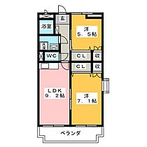 ワンブリッジ21－Ａ  ｜ 岐阜県羽島市舟橋町宮北５丁目（賃貸マンション2LDK・3階・56.26㎡） その2