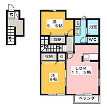 チャオ新井  ｜ 岐阜県羽島市正木町新井（賃貸マンション2LDK・2階・62.48㎡） その2