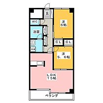 レジデンスタツミ  ｜ 岐阜県羽島市江吉良町江西１丁目（賃貸マンション2LDK・2階・64.94㎡） その2