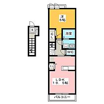 サクラ　Ｂ  ｜ 岐阜県羽島市小熊町島３丁目（賃貸アパート1LDK・2階・45.07㎡） その2