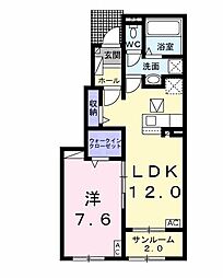 センシア六条 1LDKの間取図画像