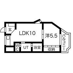 Buetle岐阜羽島 1LDKの間取図画像