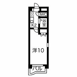 Royal南羽島 1Kの間取図画像