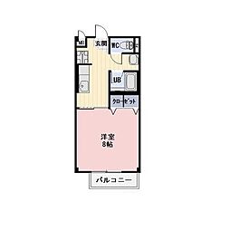 グリーンハウス 1Kの間取図画像