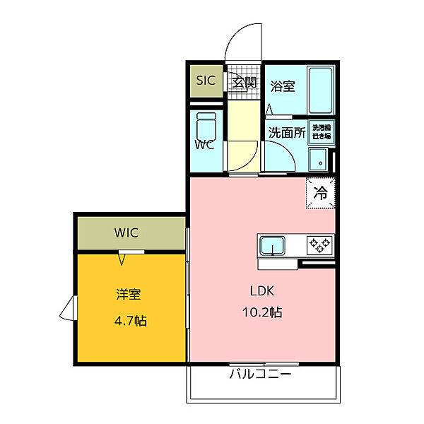 （仮）D-room手賀野 206｜岐阜県中津川市手賀野(賃貸アパート1LDK・2階・37.04㎡)の写真 その2