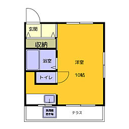 コーポ美栄 ワンルームの間取図画像
