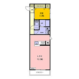 D-room SashieII(ディールームサシエツー) 1LDKの間取図画像
