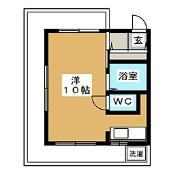 コーポ美栄 ワンルームの間取図画像