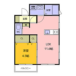 篠原歯科ビル 1LDKの間取図画像