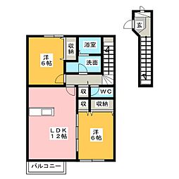 ラーゼンパーク3 2LDKの間取図画像