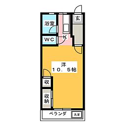 ハイムブトウジゅ 1Kの間取図画像