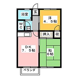 メゾン伊藤3 2DKの間取図画像