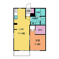 ニューフレグランス泉 1LDKの間取図画像
