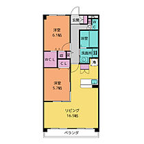 ア・ドリーム南ヶ丘  ｜ 岐阜県関市倉知（賃貸マンション2LDK・1階・65.55㎡） その2