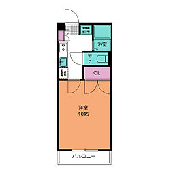 サンライズファミリア2 1Kの間取図画像