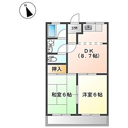パークタウン1 2DKの間取図画像