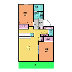 レゾン・デートル21 2LDKの間取図画像