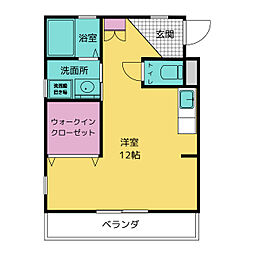 ブリッジゲート南棟 ワンルームの間取図画像