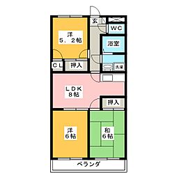モラール 3LDKの間取図画像