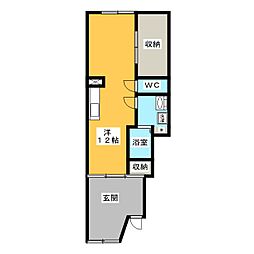 光栄ビル ワンルームの間取図画像