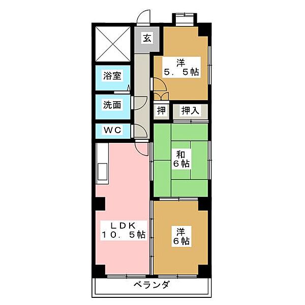 エスパシオときわ ｜三重県四日市市芝田１丁目(賃貸マンション3LDK・5階・65.00㎡)の写真 その2