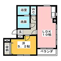 グローバルトラスト  ｜ 三重県四日市市ときわ５丁目（賃貸マンション1LDK・1階・34.30㎡） その2