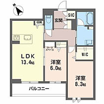 シャーメゾンM 302 ｜ 三重県四日市市羽津町1781-1、1782-1（賃貸マンション2LDK・3階・69.86㎡） その2