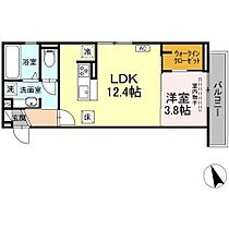 D-chambre 伊倉 102 ｜ 三重県四日市市伊倉２丁目8番2号（賃貸アパート1LDK・1階・41.46㎡） その2