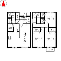 リースランド四日市東　Ｂ棟  ｜ 三重県四日市市富士町（賃貸アパート3LDK・1階・82.87㎡） その2