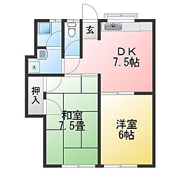 シティコーポ 2DKの間取図画像