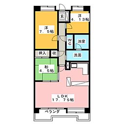 レインボー石塚 3LDKの間取図画像