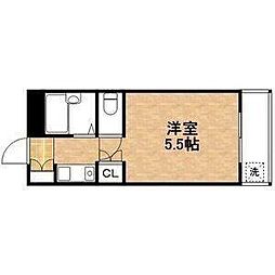 KOMO ワンルームの間取図画像