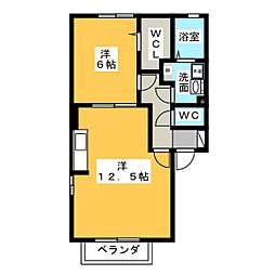 和の郷 1LDKの間取図画像