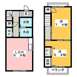 プリメーラA 2LDKの間取図画像