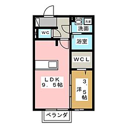ネクサスB 1LDKの間取図画像